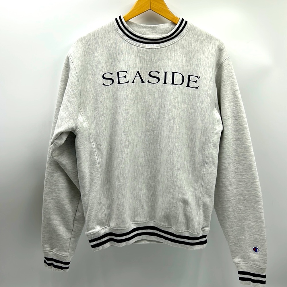 THE SEASIDE STYLE MENS SIZE SMALL CHAMPION SWEATSHIRT REVERSE WEAVE CREWNECK